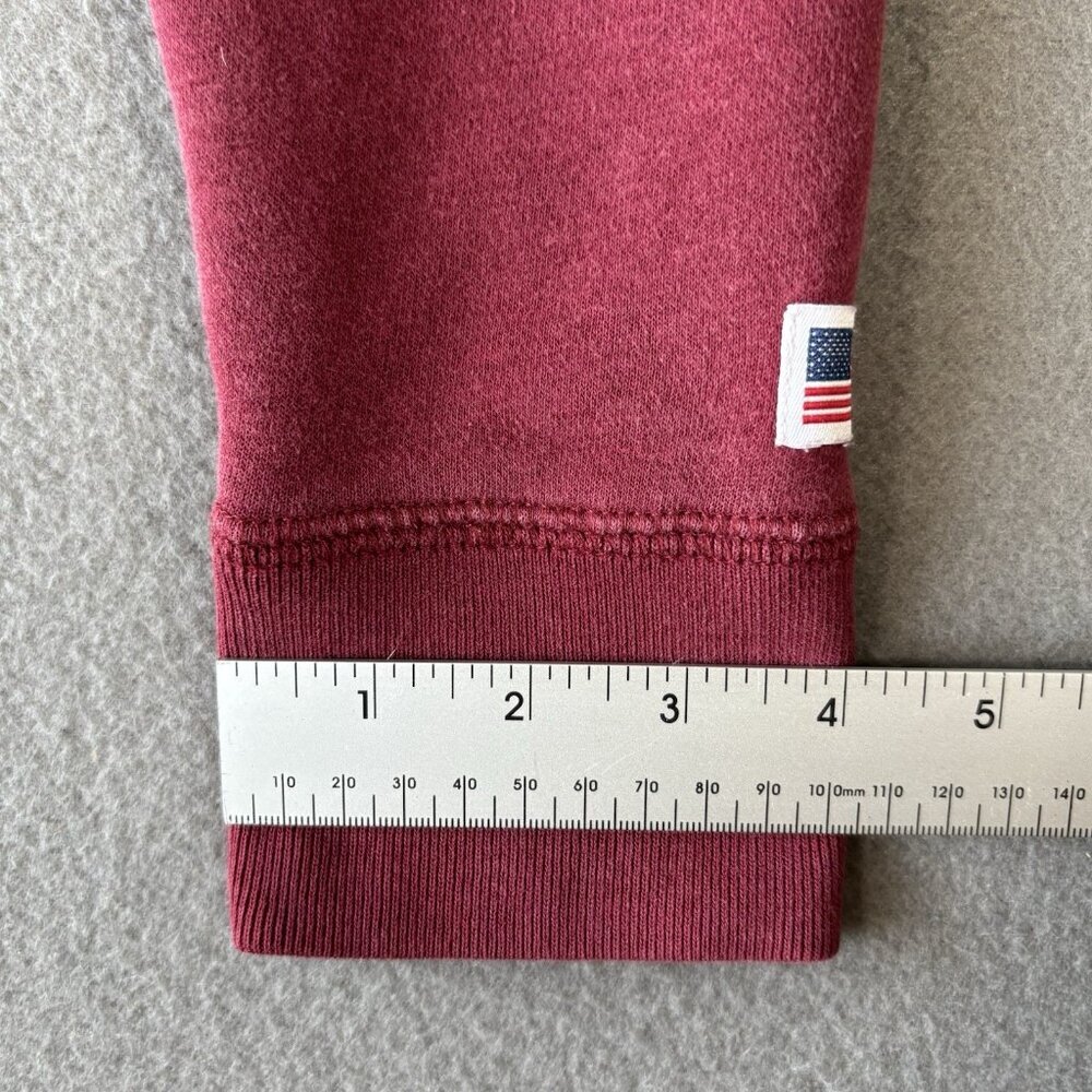 Y2K Hollister Hoodie XS Burgundy Pullover Sweatshirt USA California Embroidered - Picture 10 of 16